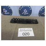 Snap-On sockets in magnetic rack, 5ï¿½15 mm