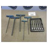 Snap-On T-handle hex keys, ball-end and hex bits
