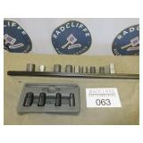 Snap-On Sockets - Assorted sizes, magnetic tray