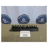 Snap-On sockets in magnetic holder, 5ï¿½15