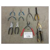 Lot of Pliers - Blue-Point, Snap-On, Stanley
