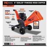 Unused 6" ATV Tow Behind Wood Chipper W/Kohler Gas
