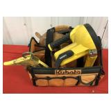 Kubota Tool Bag, Staple Gun, Flashlight,