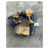 2 Bostitch air nailers with round head stick nails