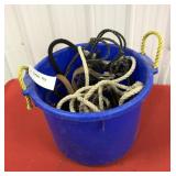 Blue Muck Tub incl Halters, Rope Halters, Leads