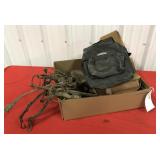Canvas Saddle Bags w/ Water Bottles, Hobbles,