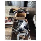 Pipe Wrench, Screwdrivers and sel of C clamps
