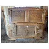 Ant 1/4 Cut Oak Carved 3 PC Bedroom Suite Includes