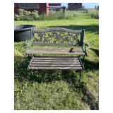 Iron & Wood Yard Bench & Table