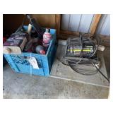 Elec Battery Chager,Tile Saw & Box of