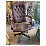 Leather Office Chair on Wheels