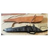 Rt Handed Horseback Leather Scabbard & Gun Case
