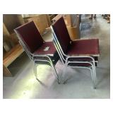 6 Stacking Office Chairs