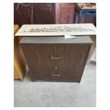 2 Drawer File Cabinet & 1989 Photo of Calgary