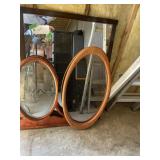 Oval Bevelled Mirror & 2 Dresser Mirrors