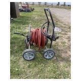 4 Rubber Tire Garden Hose Reel W/ Hose