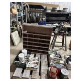Metal Bolt Bin & Bolts on Pallet
