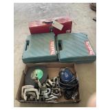 Red Tool Box Of Assorted Tools, Makita 4304 Jigsaw