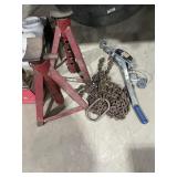 2 Jack Stands, Come Along, & Chain