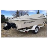 17' Cal-Glass Boat & 1997 Yacht Club Trailer