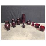 Royal Ruby Achorglass and other Red Pieces not