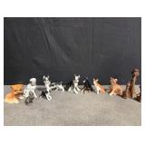Variety of Ceramic dogs, Some marked made in Japan