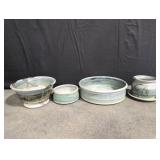 Beautiful grey and blue pottery pieces