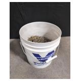 Two gallon pail 3/4 full of Yellow 1 7/8' Pan