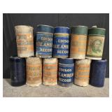 Assortment of Edison Blue Amber Records rolls