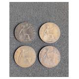 1910-1913 UK large pennies