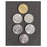 6 trade tokens, MB BC AB Canadian Tire