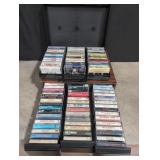 Cassette tapes in storage case