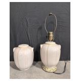 Ceramic lamp with no shade, tested and just the