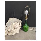 Plastic bottle with rocks lamp 22' to top, no