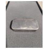 Snuff box nickle plate, no hallmarks CA 1890,