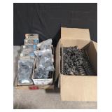 Partial box of deck clips, assorted deck railing
