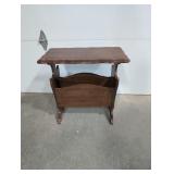 Wooden side table/magazine holder 24' w x 13' d x