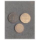 1902 Guernsey 1919 Australia coins