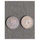 1869 and 1941 UK half pennies