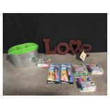 Crafting Metal basket with contents