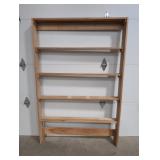 Homemade wooden shelf 48' w x 6' d x 72' h
