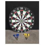 Dartboard with darts, 17' round