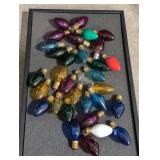 Christmas tree bulbs Size C7, vintage