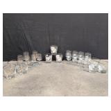 Assortment of rose printed glasses