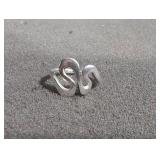 Sterling silver squiggle ring size 5 2g