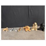 Bone China and ceramic Spaniel dog figurines