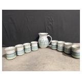 Beautiful grey and blue pottery pieces