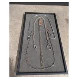 4 vintage belt key chains