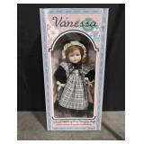 Vanessa Porcelain Doll, still in box Doll aprox