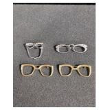 4 glass holder broockes 1960s metal